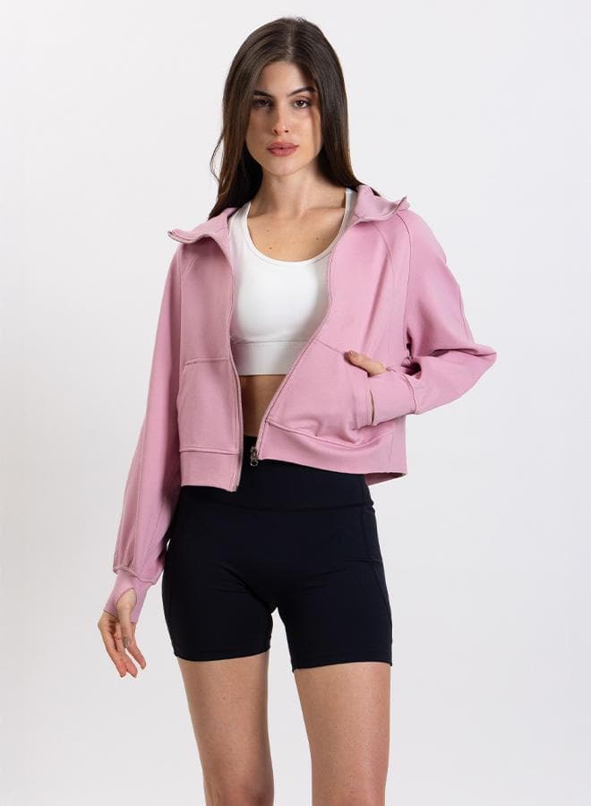 Cropped Hoodie Jacket for Effortless Everyday Style - Image 1