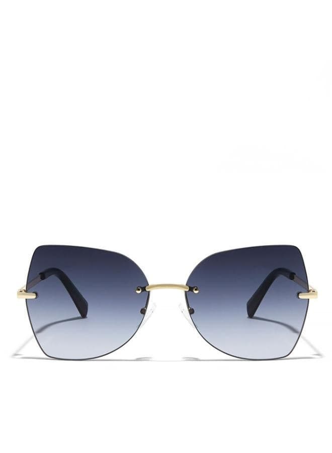 NAOMI Gold Metal Frame Gray Lens Sunglasses - Image 1