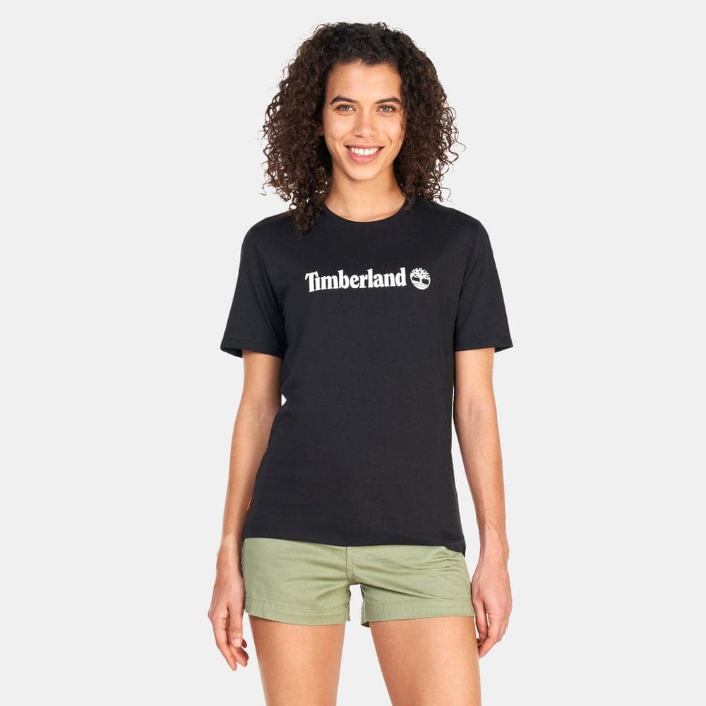 Women’s Linear Logo Cotton T-Shirt Classic Fit - Image 1