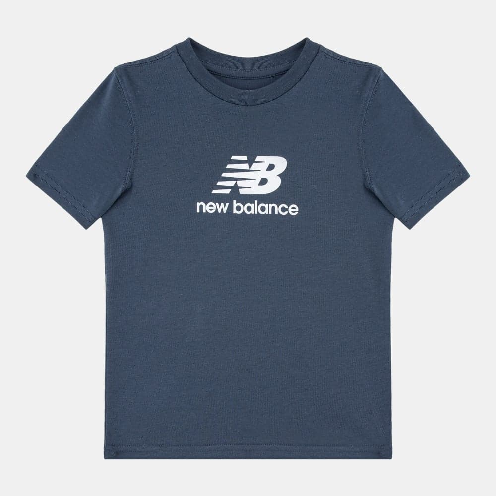 Kids' Jersey Stacked Logo Cotton T-Shirt - Image 1
