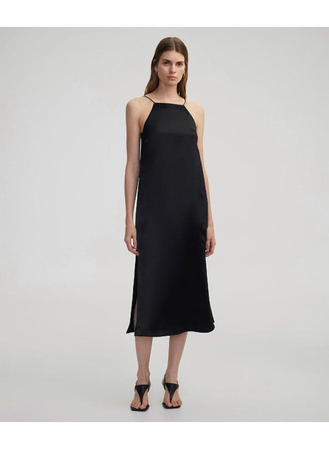 Relaxed Fit Floral Halter Neck Midi Dress - Image 1