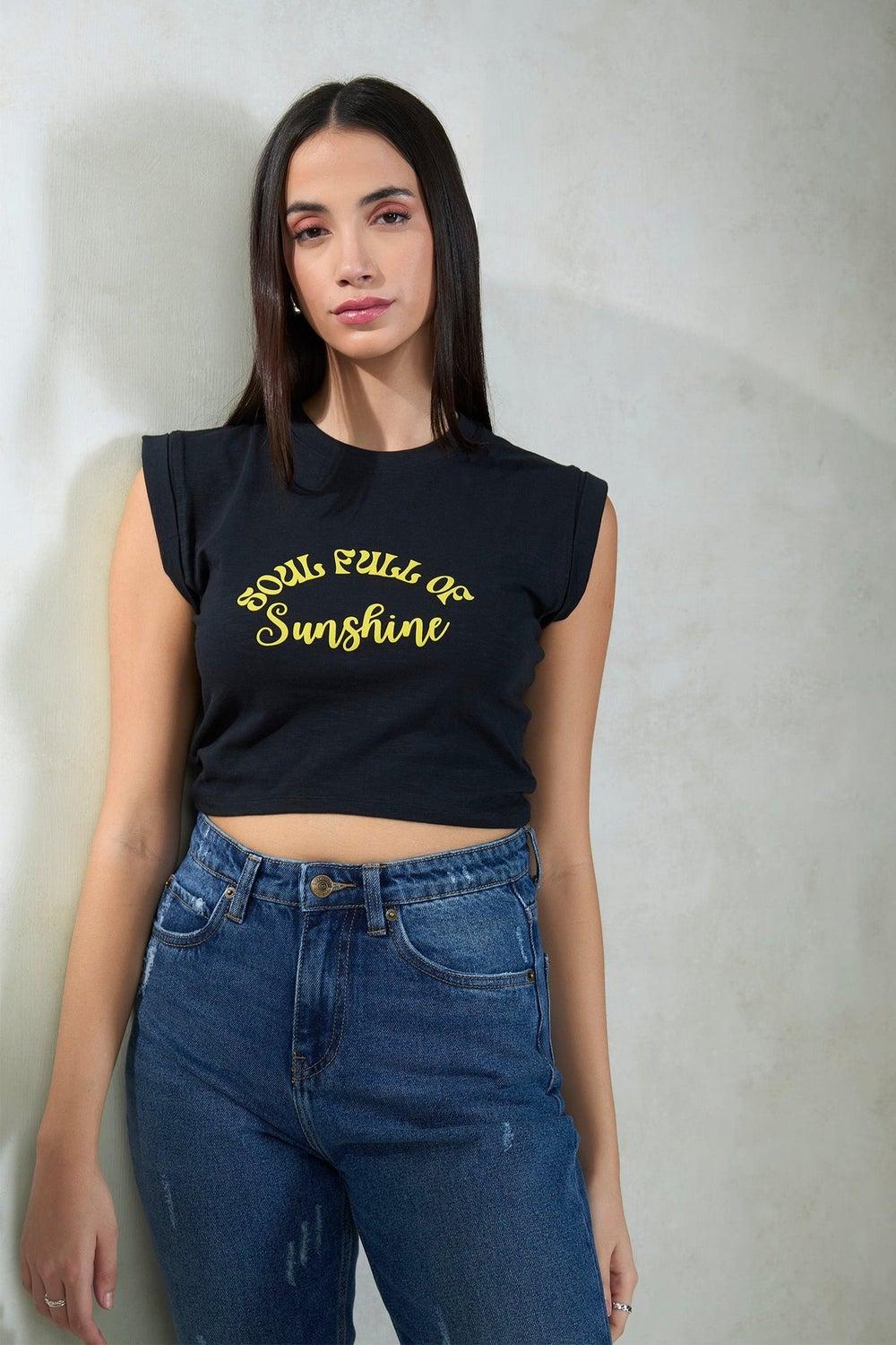VIRGIO Organic Cotton Jersey Black Tee - Image 1