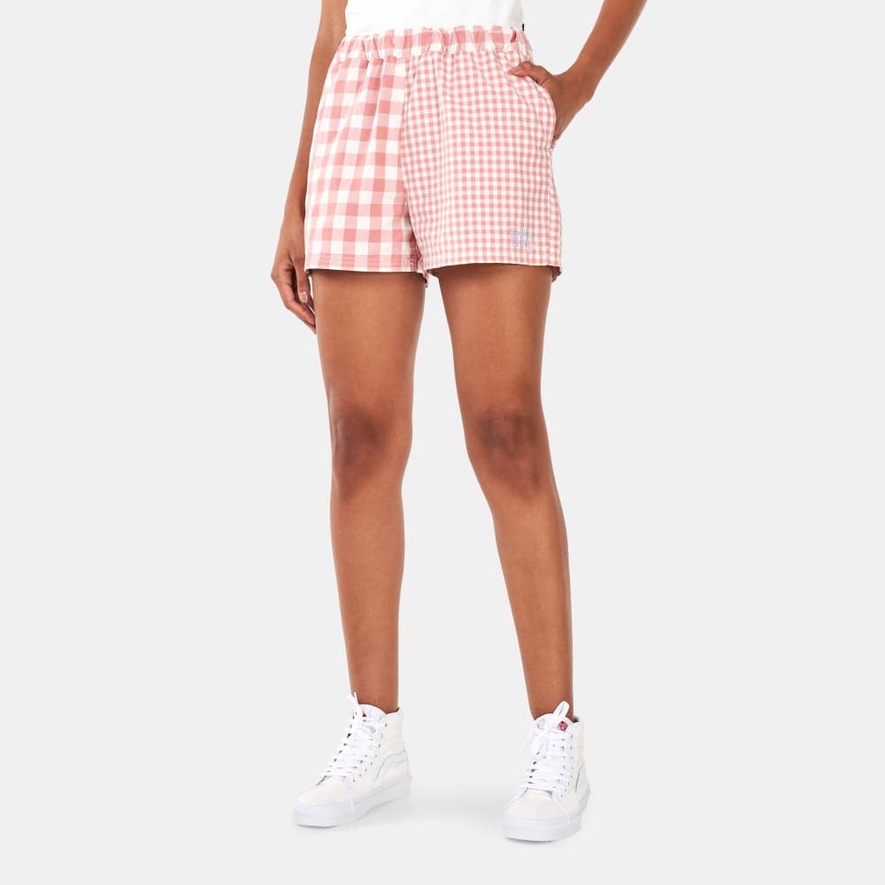 Women’s Mixed Up Gingham Cotton Shorts - Image 1