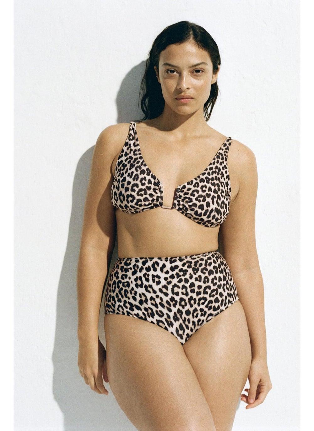 Padded U-Bar Bikini Top with Adjustable Straps - Image 1