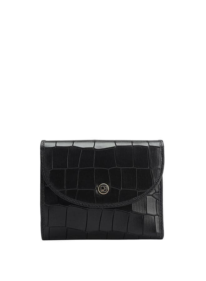 Black Genuine Leather Ladies Wallet Classic Luxe - Image 1