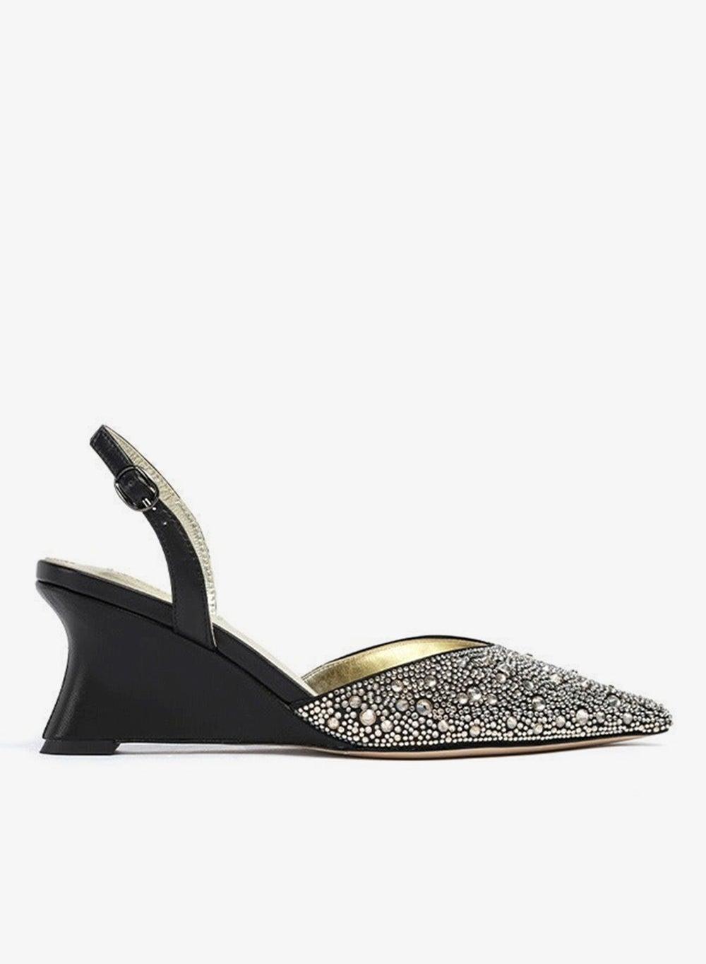 Oriana Crystal Shine Stiletto Heel Pumps - Image 1