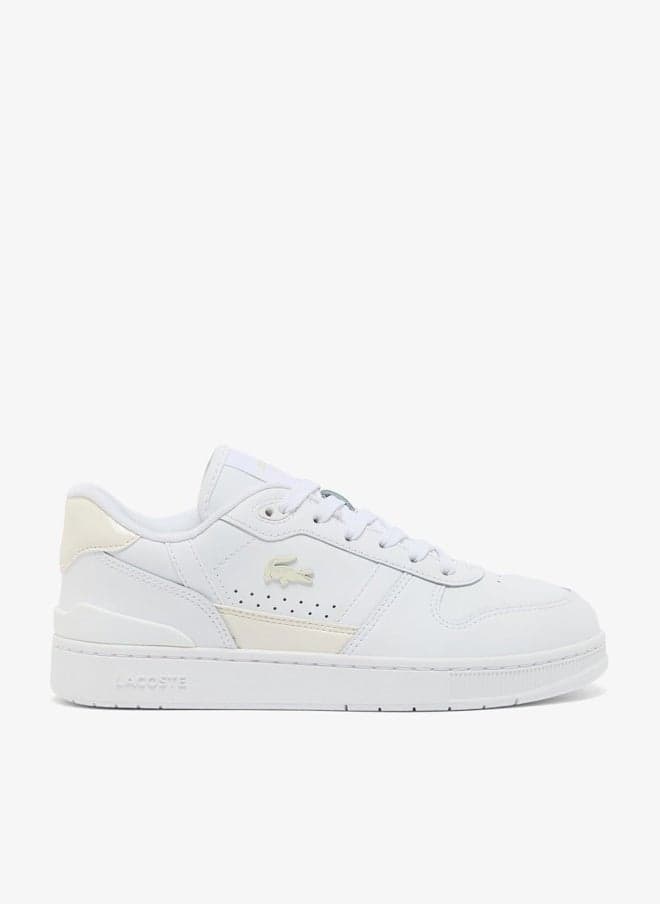 T-Clip Low Top Court Sneakers in Leather - Image 1