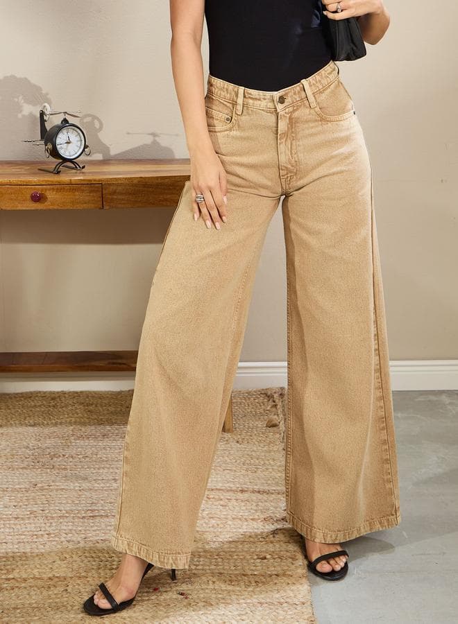 SASSAFRAS Low Rise Wide Leg Baggy Jeans - Image 1