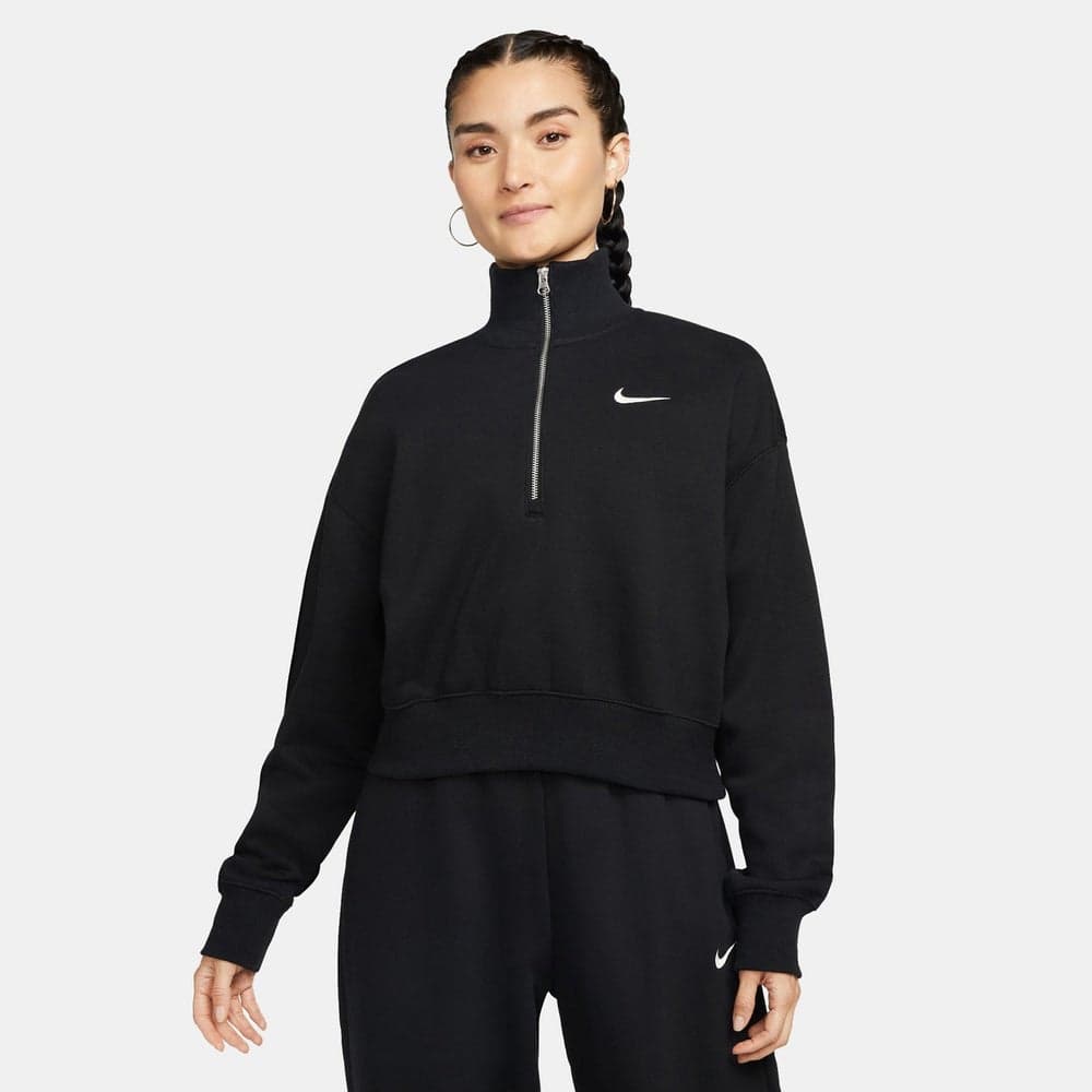 Nike Phoenix Fleece 1/2-Zip Cropped Sweatshirt - Image 1