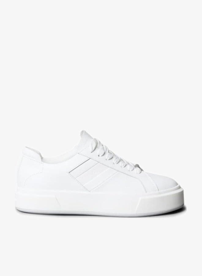 Leather Low-Top Sneakers with NYC Grid Sole - Image 1
