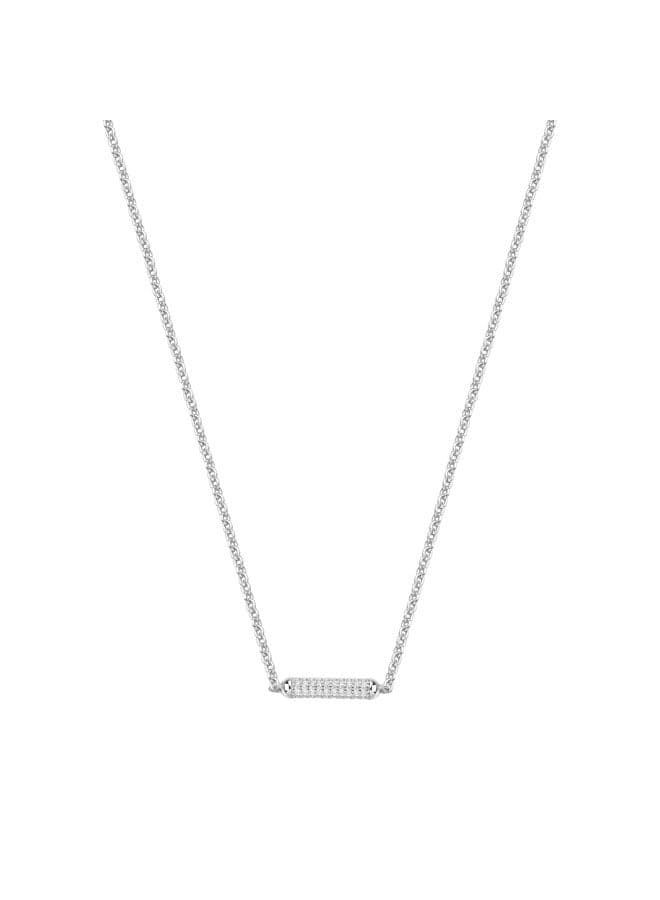 Bianca Silver Necklace with White Cubic Zirconia - Image 1