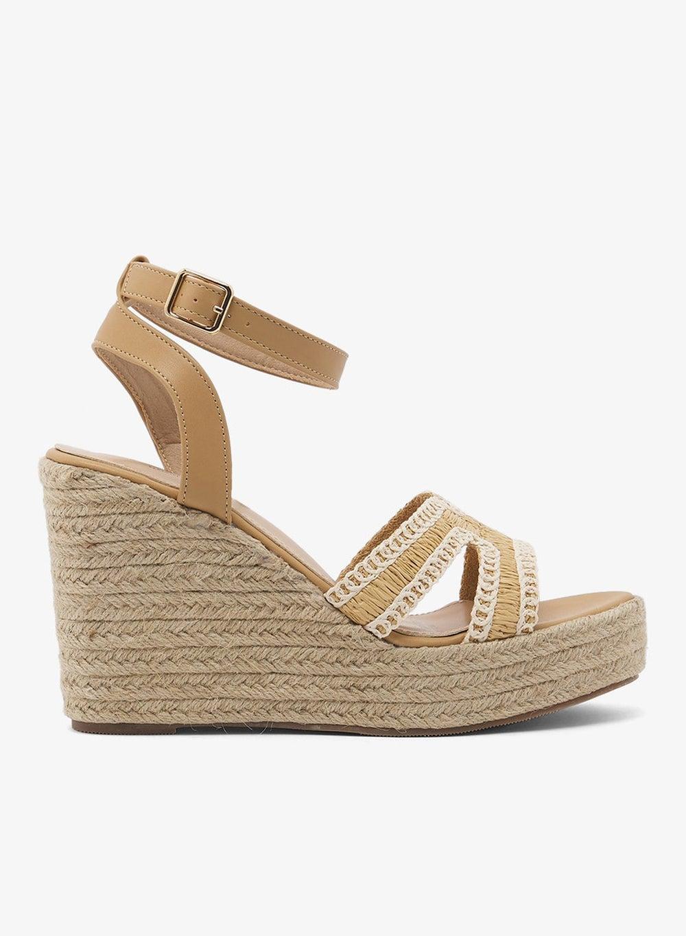 Elegant Ankle Strap Wedge Sandals for Effortless Height - Image 1