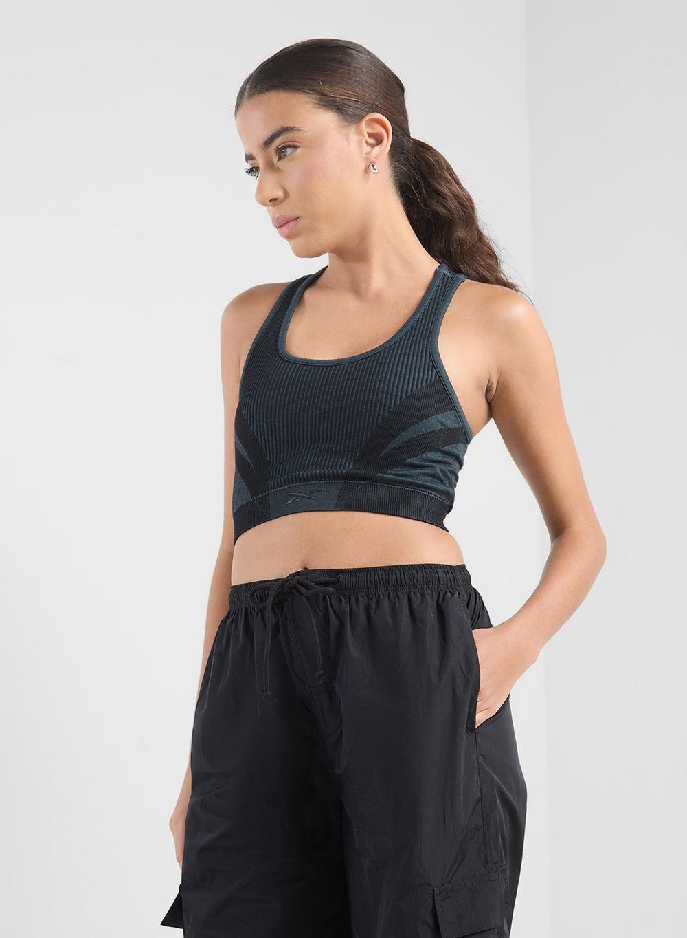 Lab Seamless Ribbed Racerback Sports Bra - Image 1