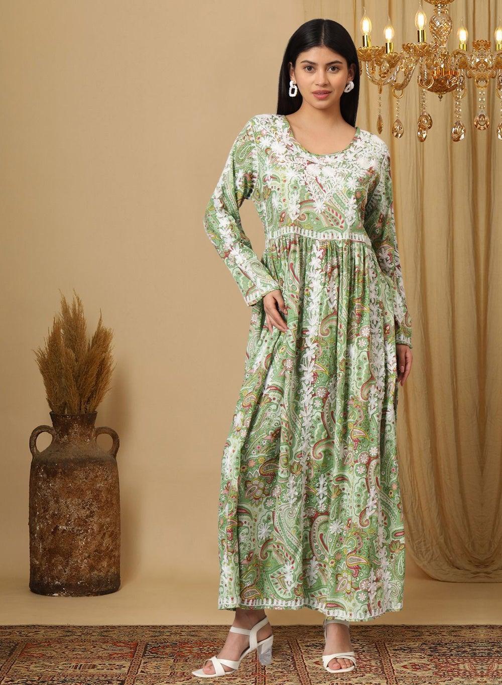 Lucknowi Chikankari Mulmul Jalabiya AL3936 - Image 1