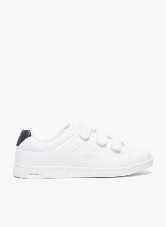 U.S. Polo Assn. White Sneakers Black Accent Velcro - Image 1