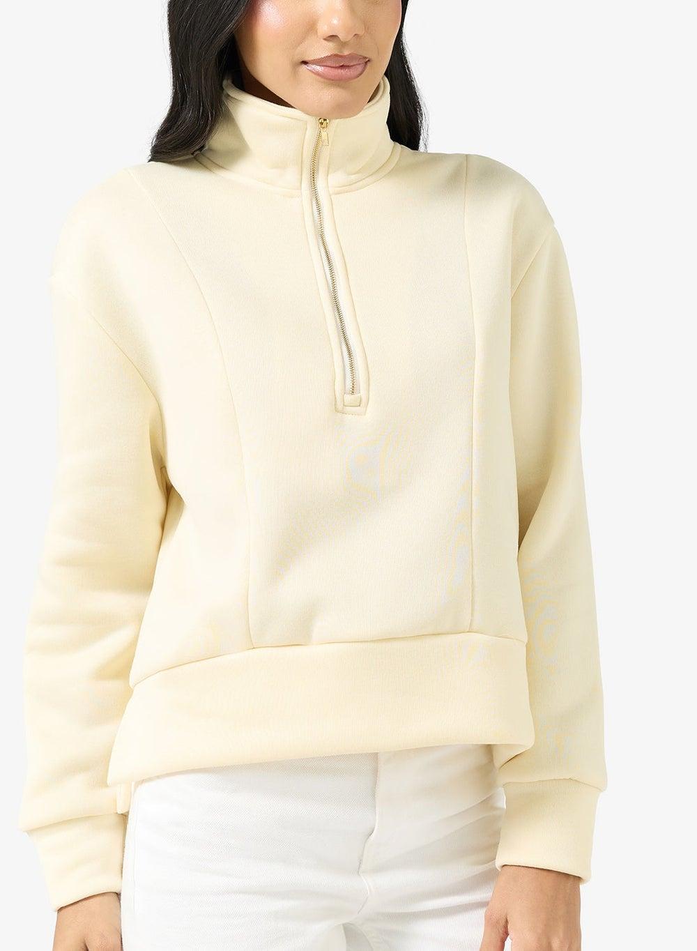 Soft Touch Oversized Zip-Up Sweatshirt - Image 1