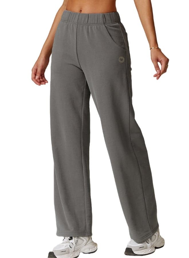 Women’s Mid-Waist Oversized Wide-Leg Jogger Pants - Image 1