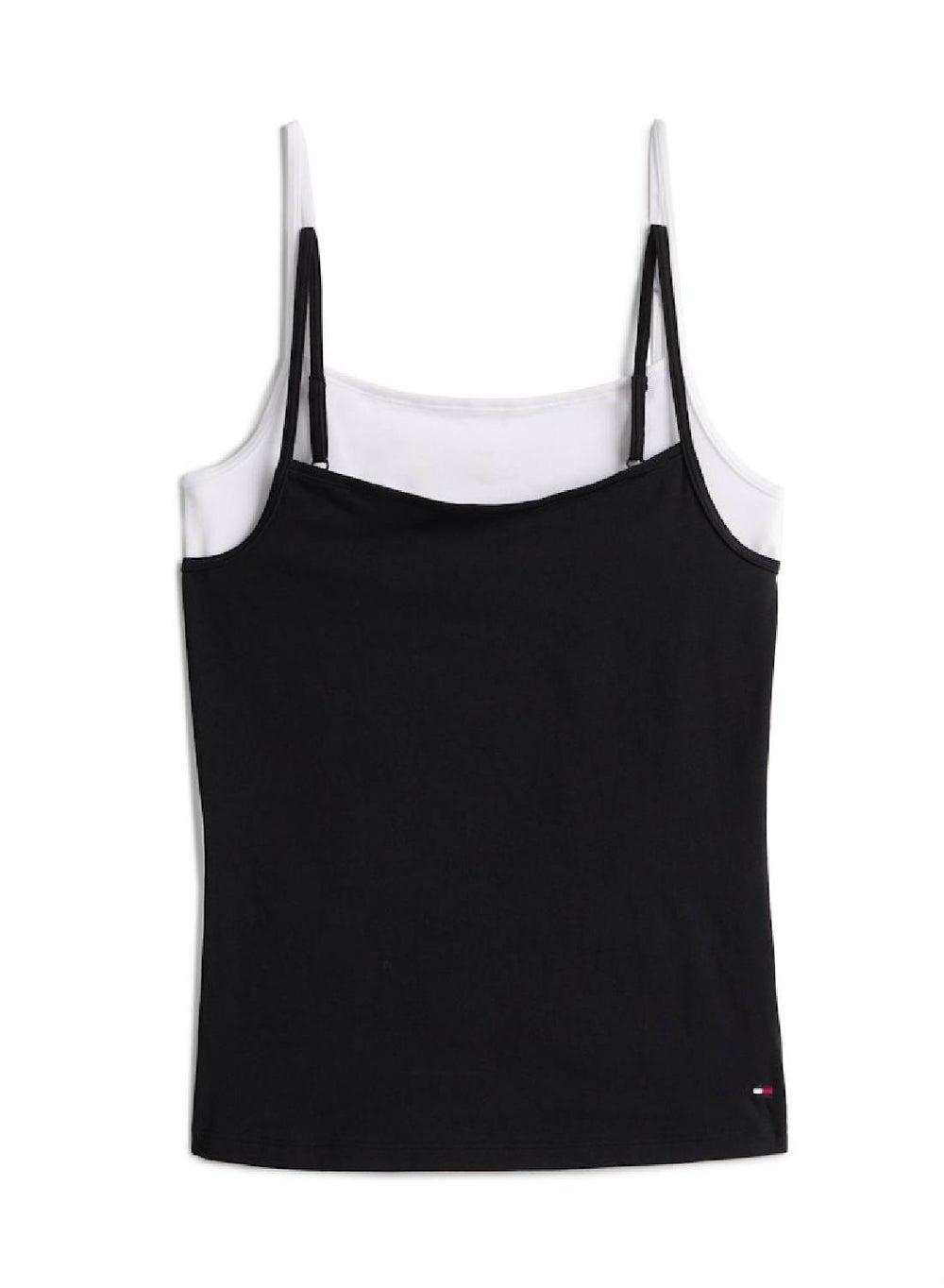 2 Pack Stretch Cotton Slim-Fit Cami Set - Image 1