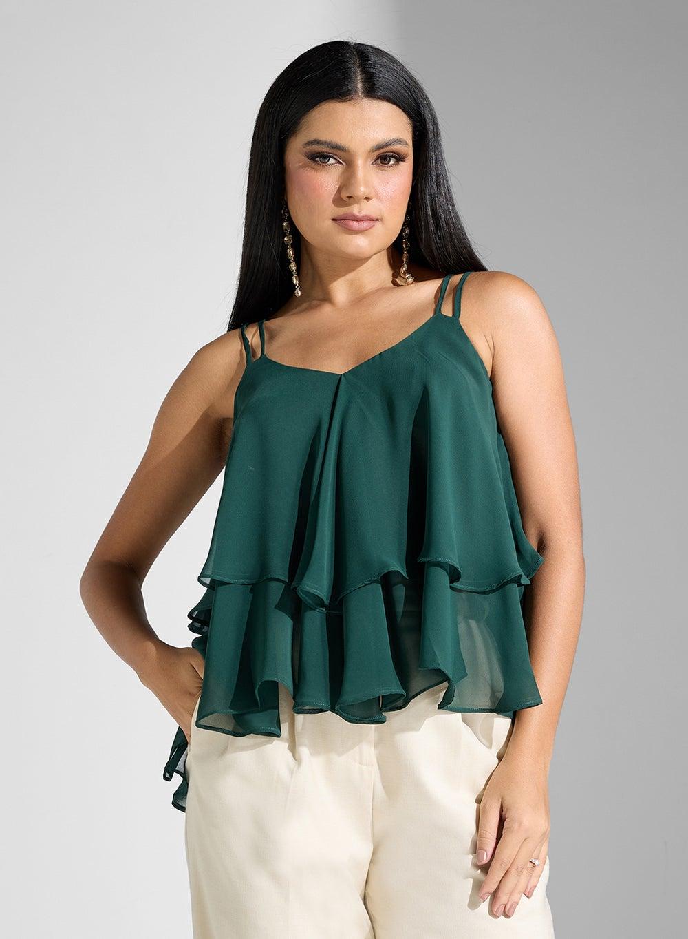 Elegant Sleeveless Polyester Blouse for Modest Styling - Image 1