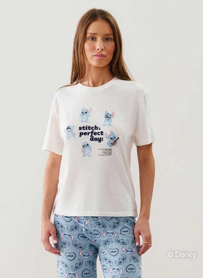 Stitch Jersey Nightwear T-Shirt for Women - Image 1