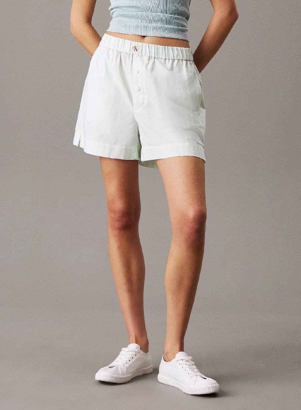 Cotton Poplin Boxer Shorts with Monogram Detail - Image 1