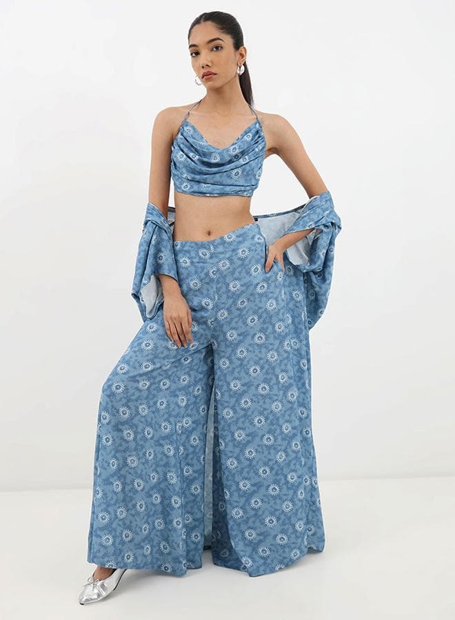Serenity Tie-Dye Trio Set in Blue & Lilac - Image 1