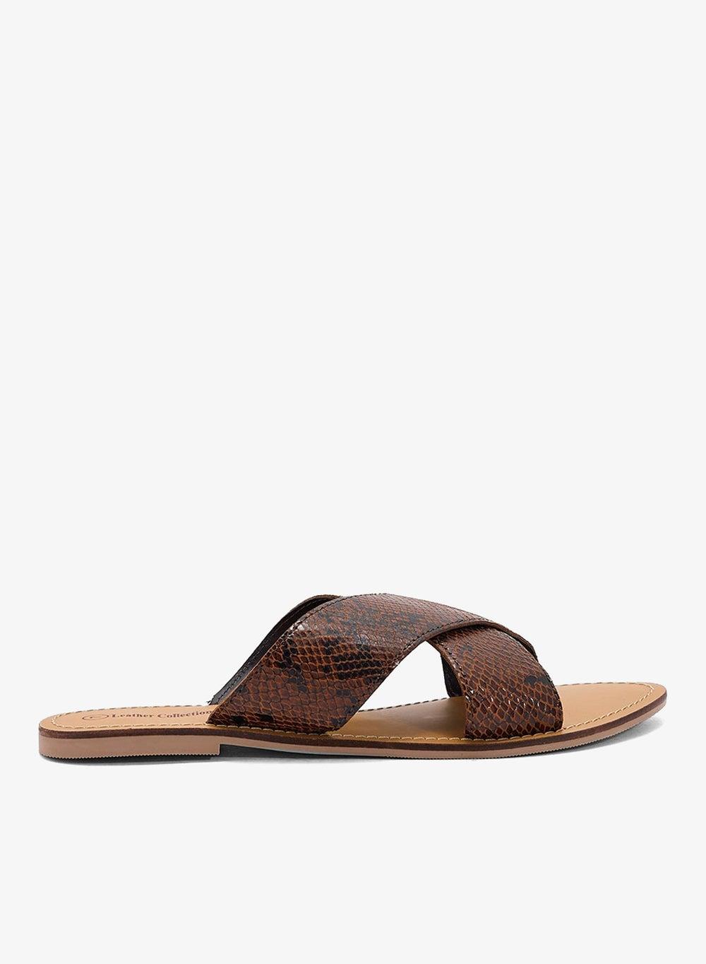 Chic Printed Strap Flat Sandals for Women - Image 1
