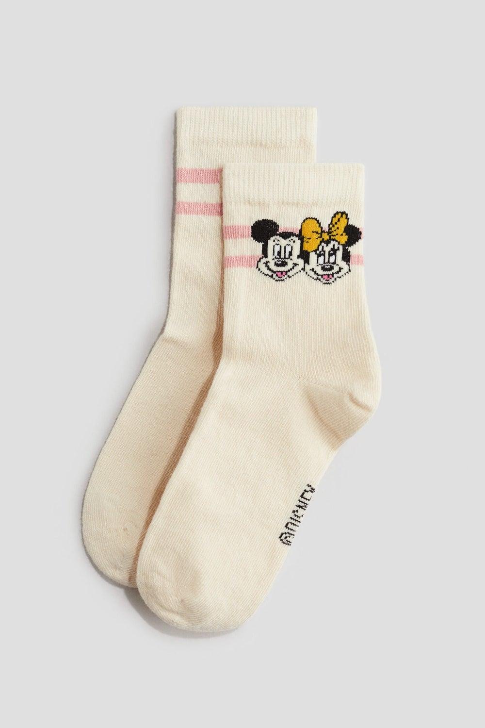 5-Pack Motif Detail Cotton Blend Kids Socks - Image 1