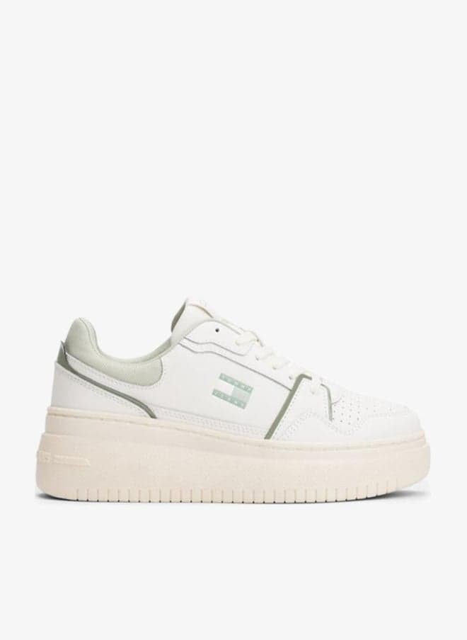 Retro Basket Flatform Leather Sneakers - Image 1