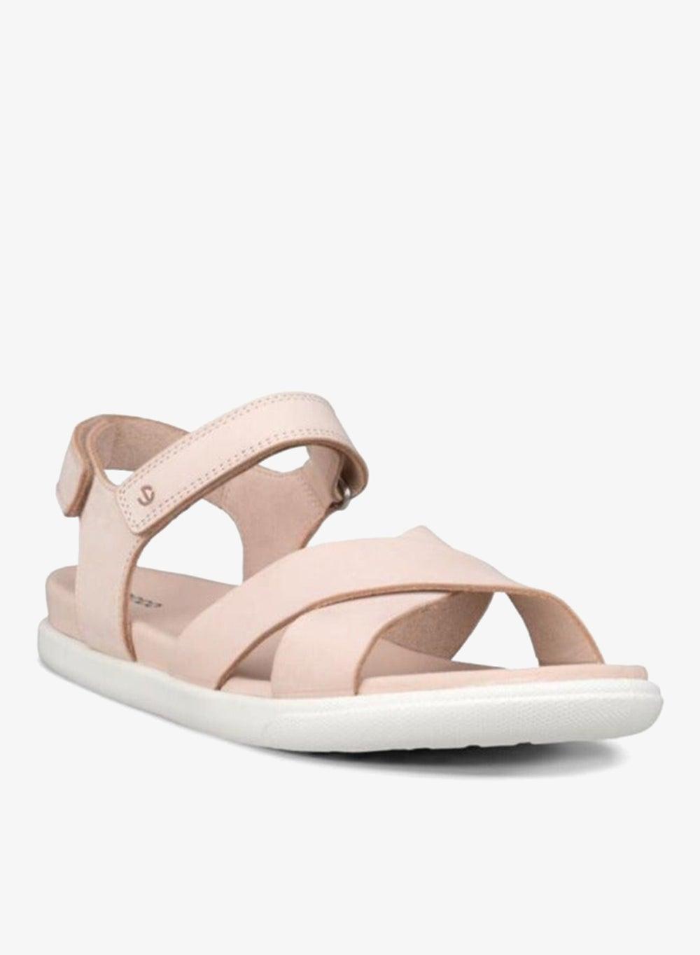 ECCO Damara Rose Dust Leather Flat Sandal - Image 1