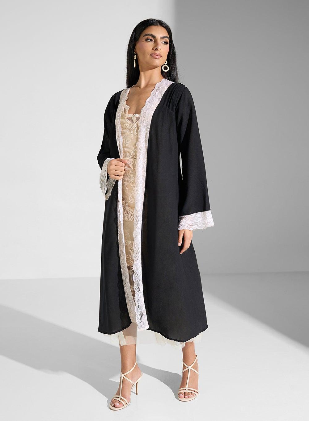 Elegant Arabian Cloak Long Sleeve Polyester Abaya - Image 1