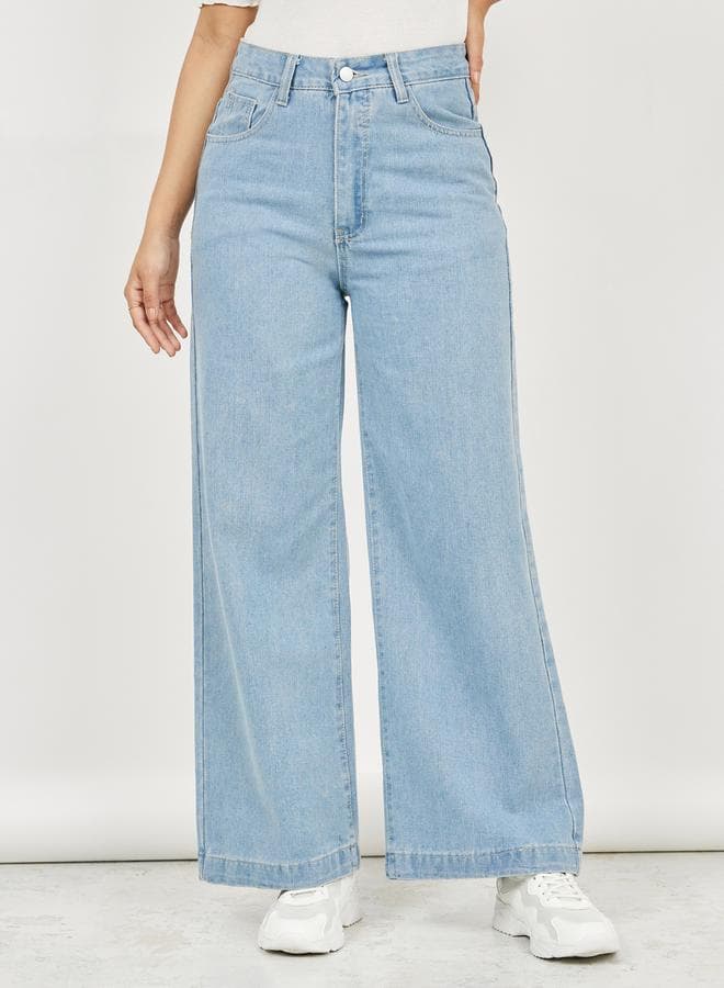 Mid Rise Wide Leg Jeans – Modern Relaxed Fit - Image 1