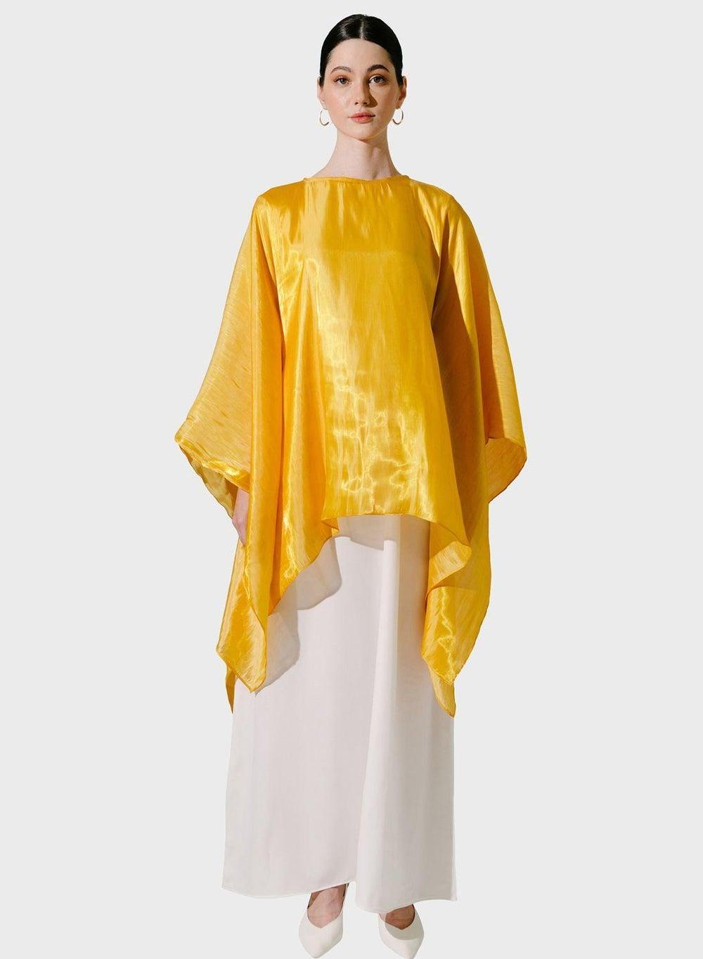 Elegant Cape Sleeve Kaftan Dress - Image 1
