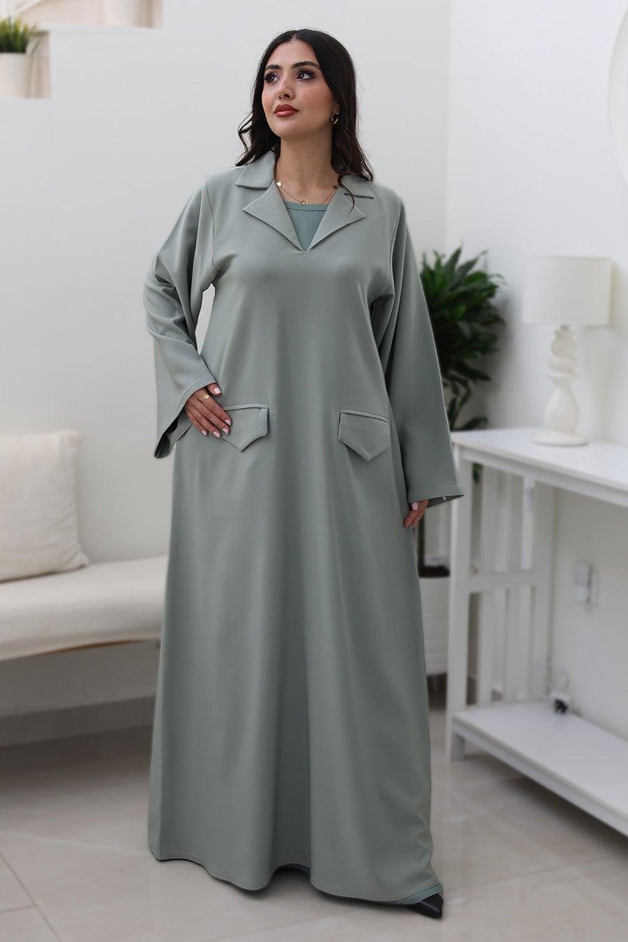 Sage Serenity Abaya Dress 759 - Image 1