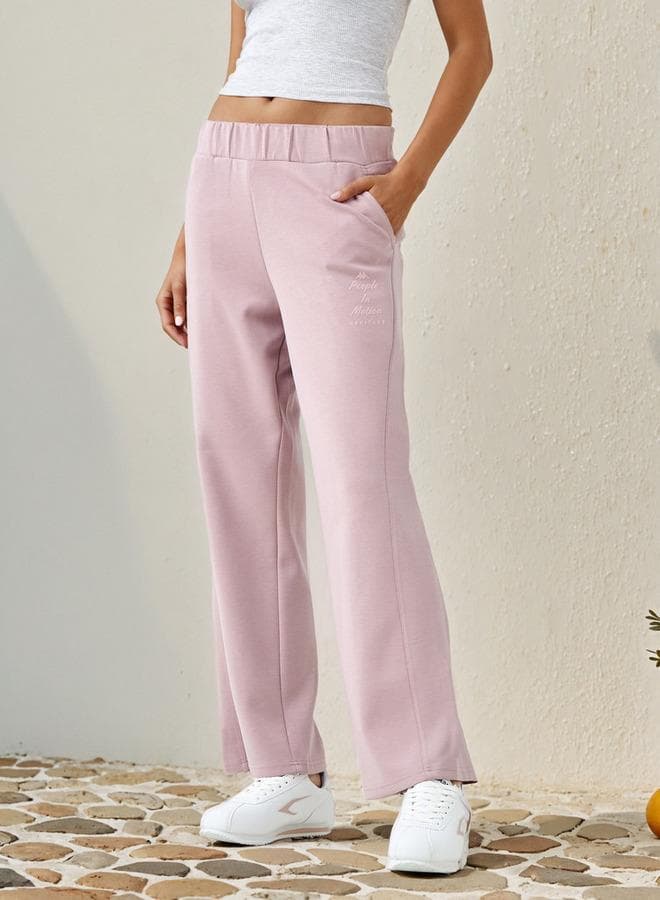 Kappa Printed Wide Leg Track Pants - Image 1