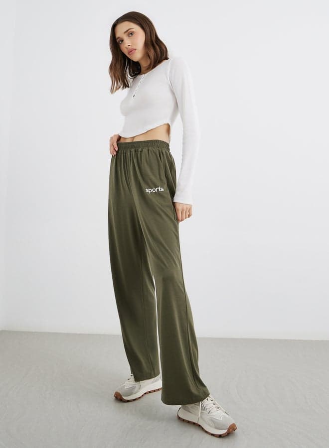Relaxed Fit Embroidered Joggers for Effortless Style - Image 1