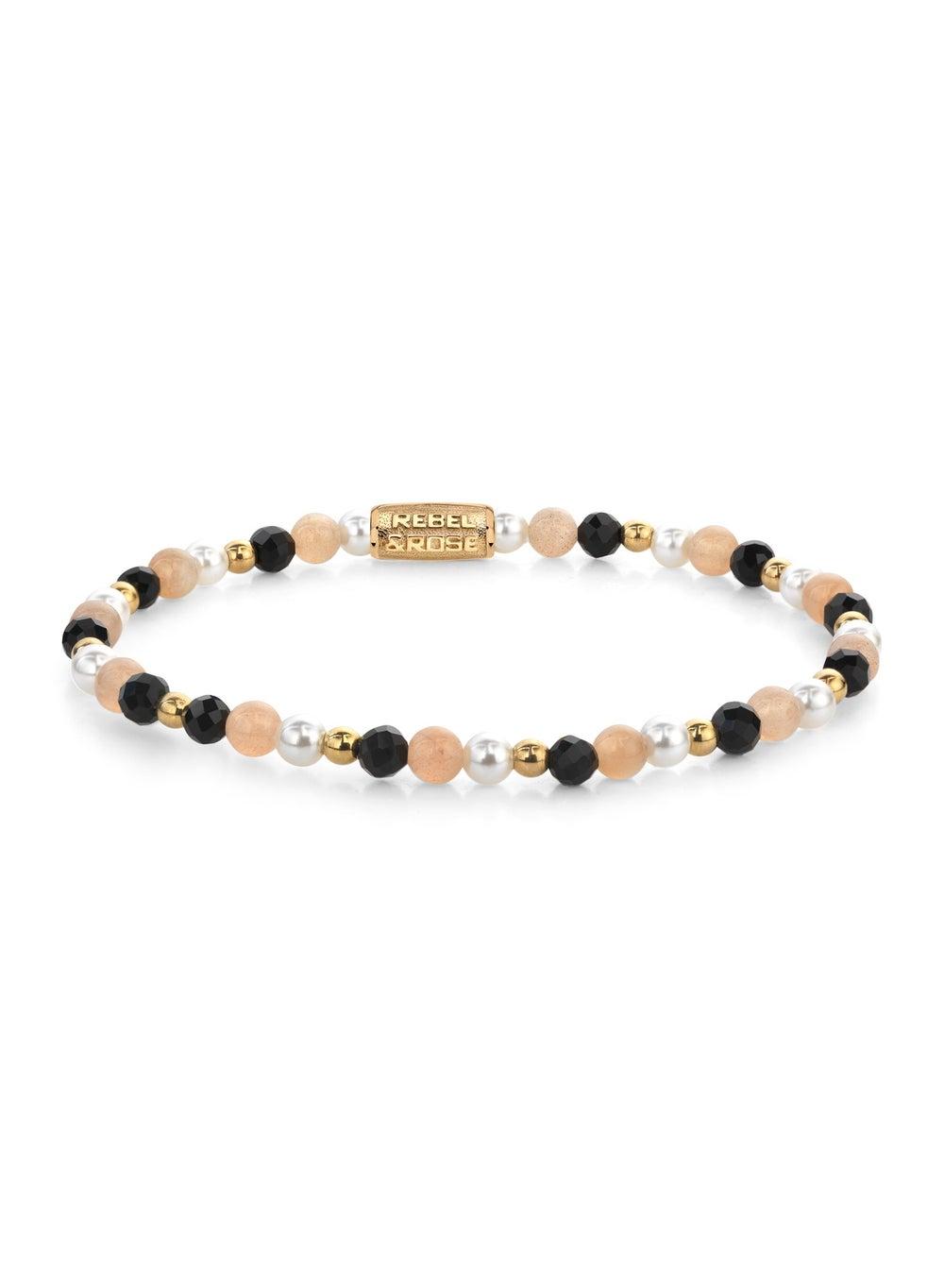 Black Glam Rocks Bracelet 4mm RR-40154-G-S - Image 1