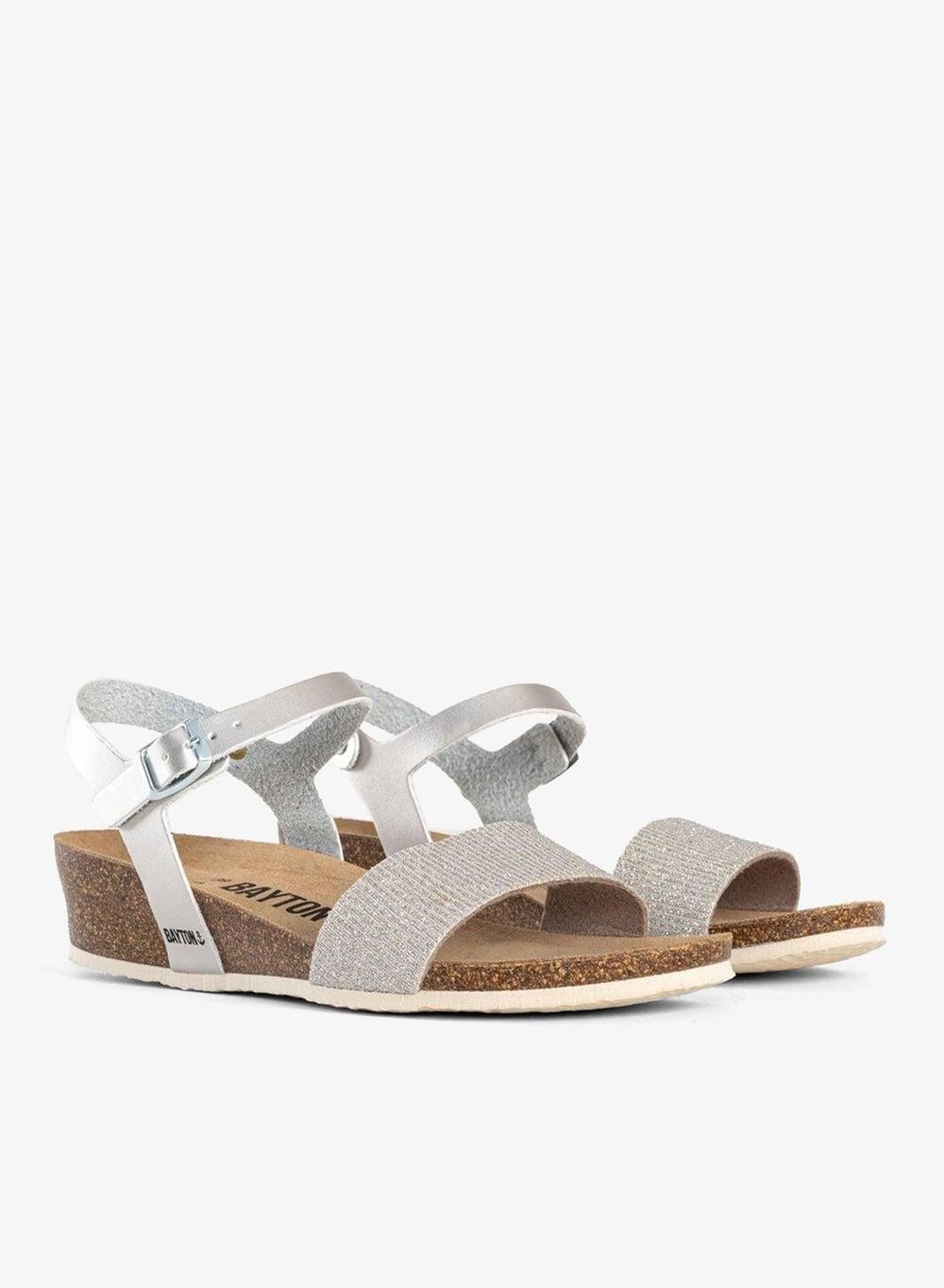 Leganes Minimalist Cork Sole Flat Sandals - Image 1