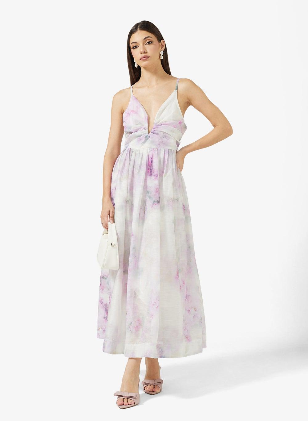 Strappy Printed Midi Dress for Effortless Elegance - Image 1