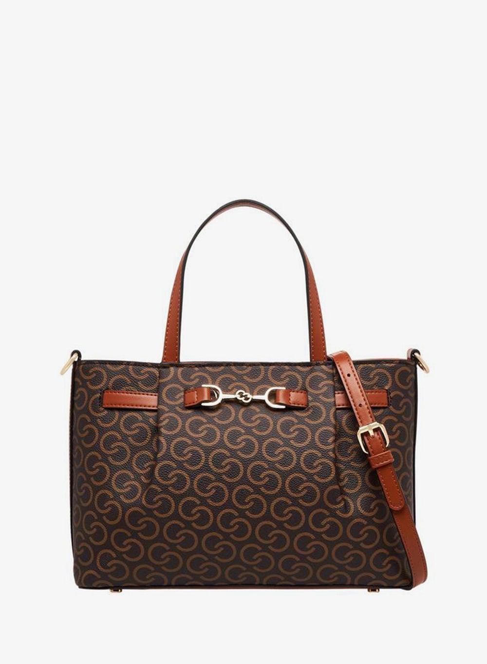 Monogram Zip Tote Bag with Adjustable Strap - Image 1