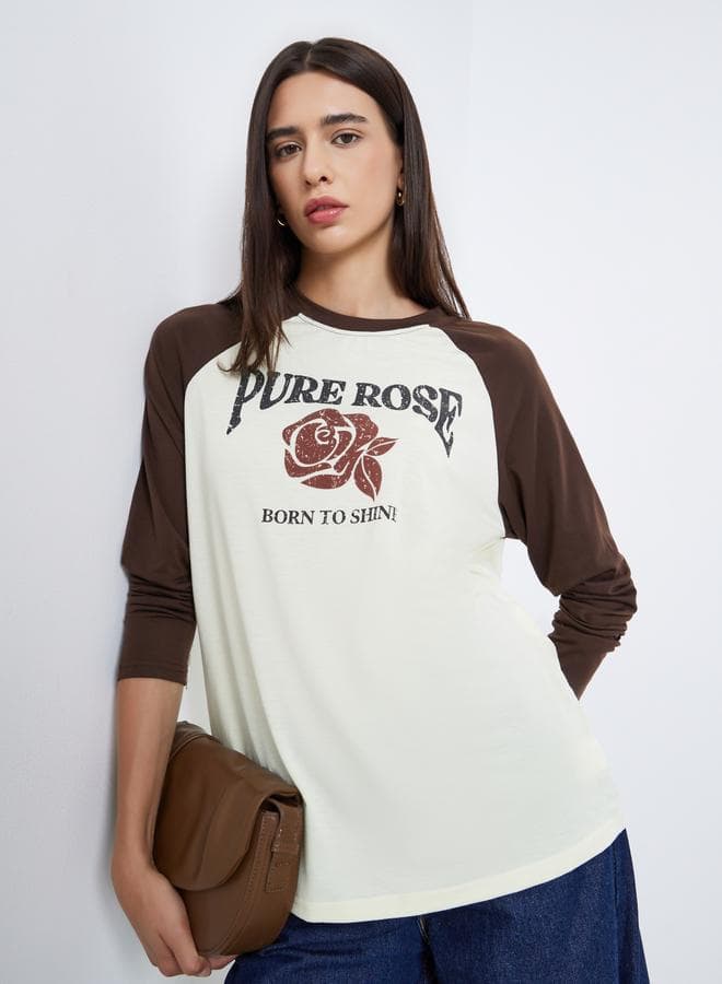 Women’s Color Block Regular Fit T-Shirt - Image 1