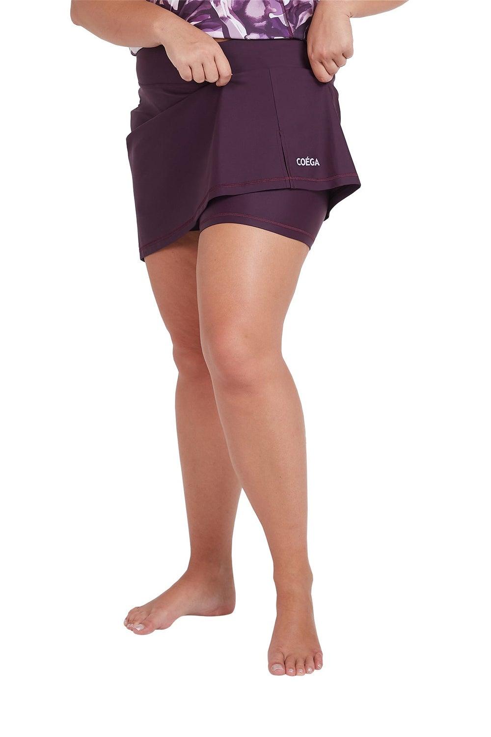 COEGA Ladies Swim Skort Dusky Purple Textures - Image 1
