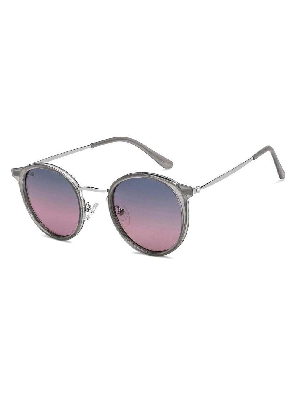 Vincent Chase VC S11164 Silver Gradient Round Sunglasses - Image 1