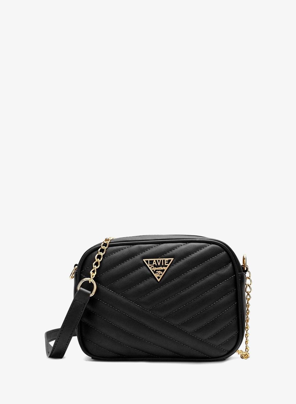 Signature Dallas Quilted Box Sling Bag Black - Image 1