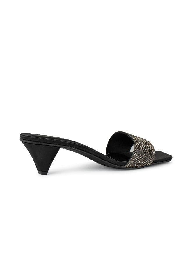 Minimalist One Strap Mid Heel Sandals - Image 1