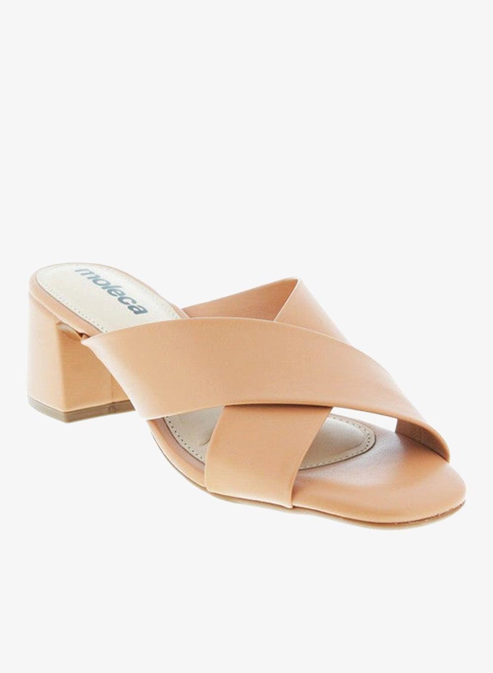 Elegant Mid Heel Slingback Sandals with Ankle Strap - Image 1