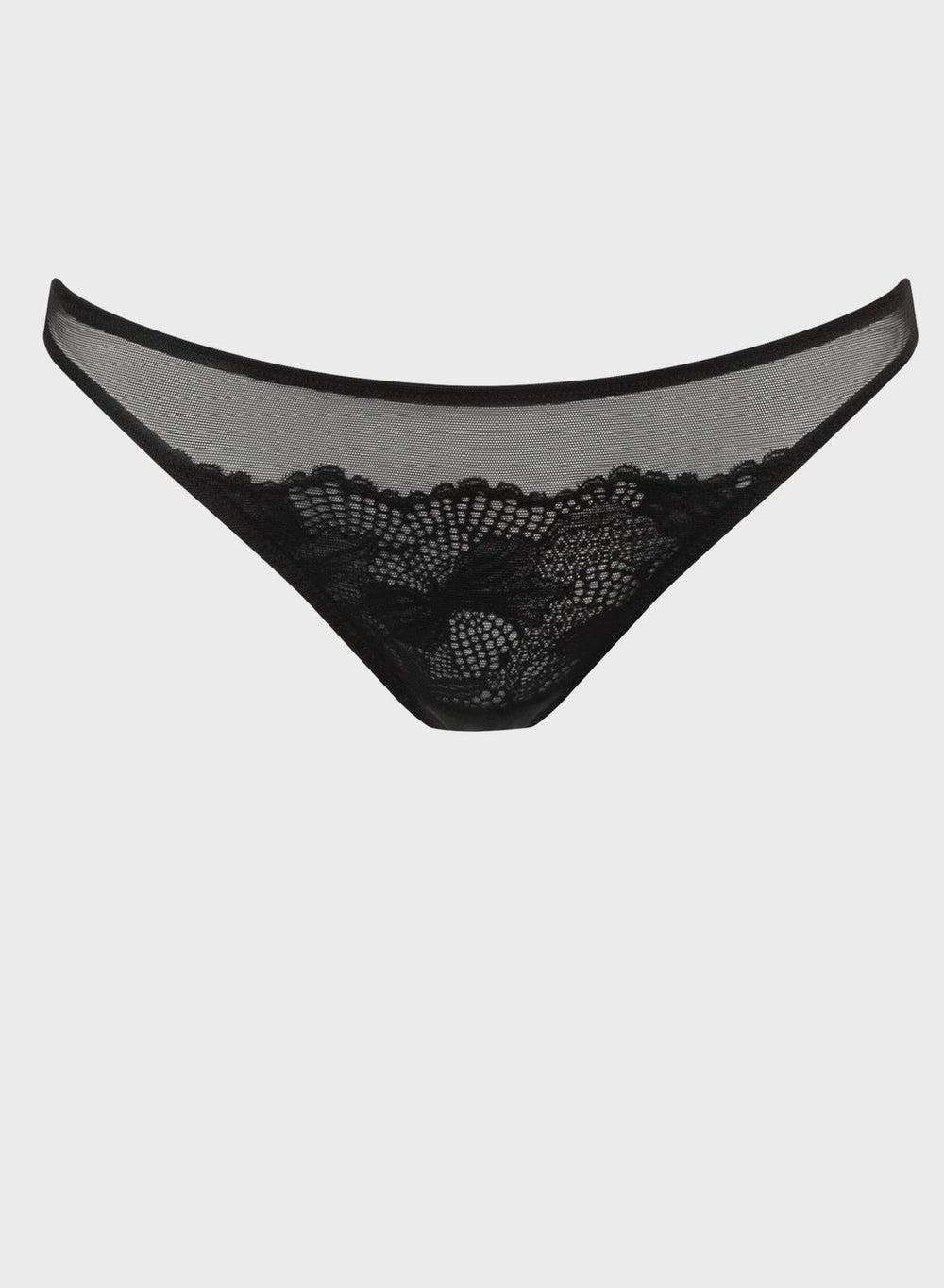 High Leg Mesh Brief with Sculpted V Cut - Image 1