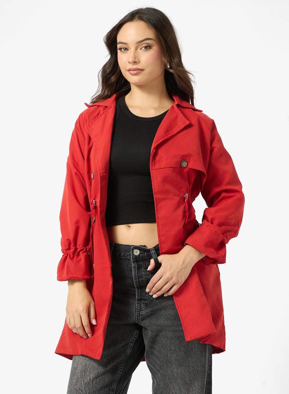 Oversized Woven Trench Coat – Modern Luxe Layer - Image 1