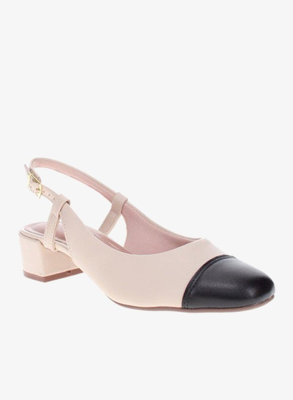 Beira Rio Cream Mid Heel Sandals Brazil Comfort Luxe - Image 1