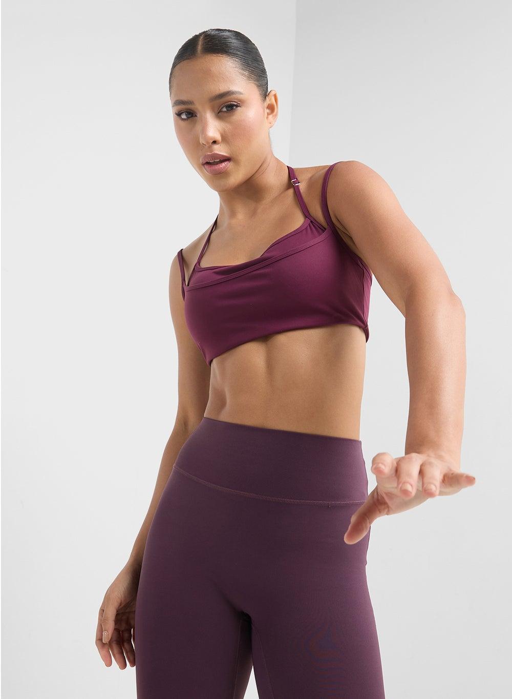Strappy Back Cutout Performance Sports Bra - Image 1
